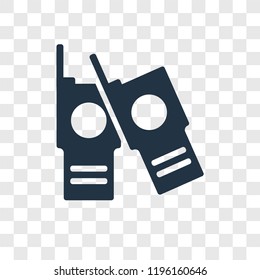 Walkie talkies vector icon isolated on transparent background, Walkie talkies transparency logo concept