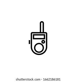 Icono vectorial Walkie talkies en línea, icono de contorno aislado en fondo blanco
