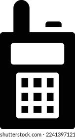 ilustración de walkie Vector en un fondo transparente. Símbolos de calidad superior. Iconos vectoriales de glifos para diseño de conceptos y gráficos.