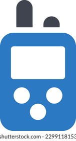 ilustración de walkie Vector en un fondo transparente. Símbolos de calidad superior. Iconos vectoriales de glifos para diseño de conceptos y gráficos.