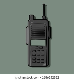 walkie-talkie communication radio vector illustration isolated - flat design