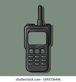 walkie-talkie communication radio vector illustration isolated - flat design