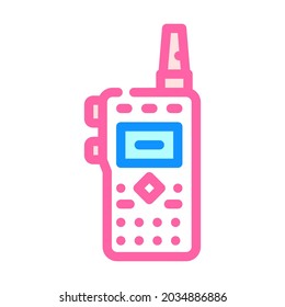 walkie-talkie electronic device color icon vector. walkie-talkie electronic device sign. isolated symbol illustration