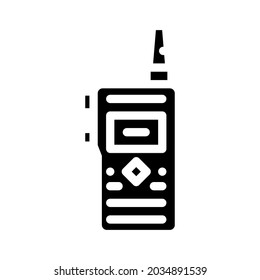 walkie-talkie electronic device glyph icon vector. walkie-talkie electronic device sign. isolated contour symbol black illustration