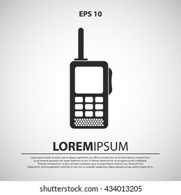 walkie-talkie icon. mobile radio sign