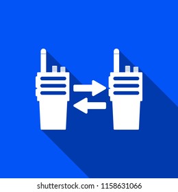Walkie-talkie icon with shadow , vector sign design.