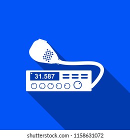 Walkie-talkie icon with shadow , vector sign design.