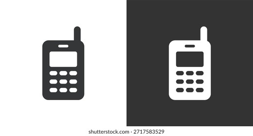 Icono de walkie-talkie. Icono de la serie de glifos sólidos
