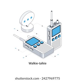 Walkie-talkie isometric stock illustration. EPS File stock illustration