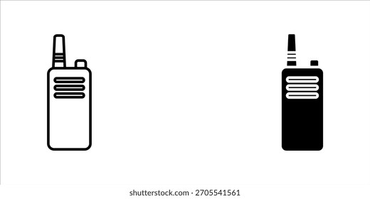 Walkie-Talkie-Linie Symbol-Set, Vektorlogo einzeln auf weißem Hintergrund, Vektorgrafik eps10.