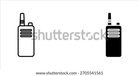 Walkie-talkie line icon set, vector logo isolated on white background vector illustration eps10.