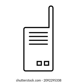 Walkie-talkie line icon, vector logo isolated on white background