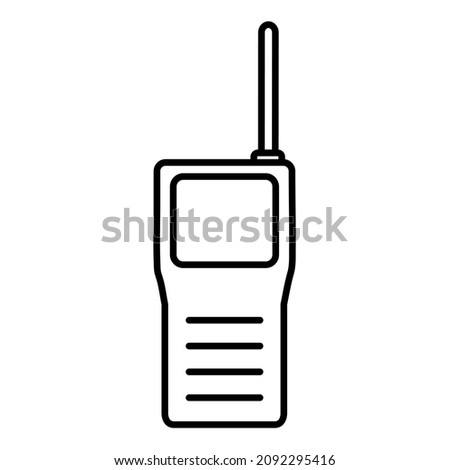 Walkie-talkie line icon, vector logo isolated on white background