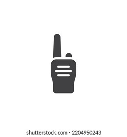 Walkie-talkie vector icon. filled flat sign for mobile concept and web design. Handheld transceiver glyph icon. Symbol, logo illustration. Vector graphics
