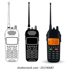 Walkie-talkie. Vector illustration. 