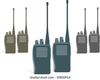 Walkie-Talkies! - Portable radios isolated on white. Vector illustration. Suitable for internet, advertising, editorial graphics, publications. See others on "Objects" set.