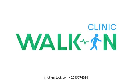 Walk-in Clinic Care Centers Letter Sign Logo