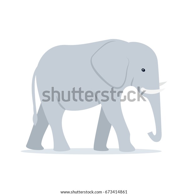 大人の象を歩くベクターイラスト のベクター画像素材 ロイヤリティフリー
