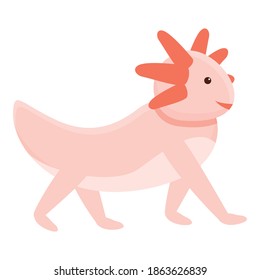 Walking axolotl icon. Cartoon of walking axolotl vector icon for web design isolated on white background