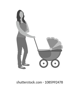 Walking with baby in stroller