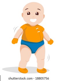 Walking Baby - Vector