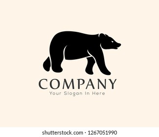 Walking bear logo design inspiration