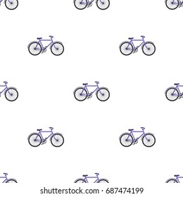Walking bicycle with large shields and curves driving. Economical transport.Different Bicycle single icon in cartoon style vector symbol stock illustration.