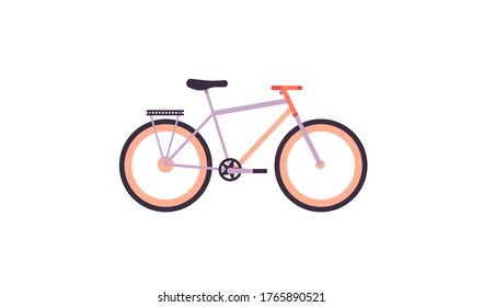 Walking bike background. Modern illustration slider site page. Web banner is a special bike for walking. The concept bike is good cardio. Vector image of a walking Bicycle design.