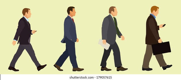 Walking Business Men