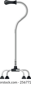 Walking cane with additional support