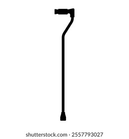 Walking cane icon and symbol design on white background