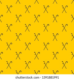 Walking cane pattern seamless vector repeat geometric yellow for any design