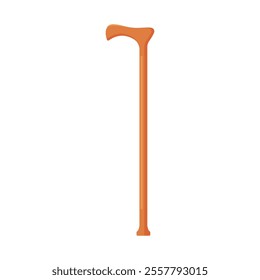 Walking cane for support flat vector design on white background