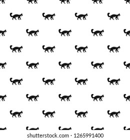 Walking cat pattern seamless vector repeat geometric for any web design