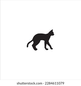 A walking cat silhouette vector art work