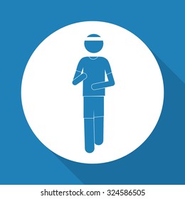 Walking concept with pictogram design, vector illustration eps 10