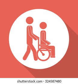 Walking concept with pictogram design, vector illustration eps 10