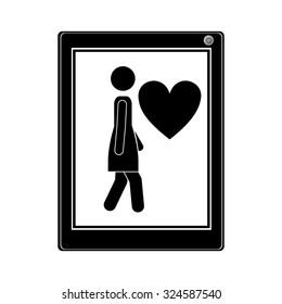 Walking concept with pictogram design, vector illustration eps 10