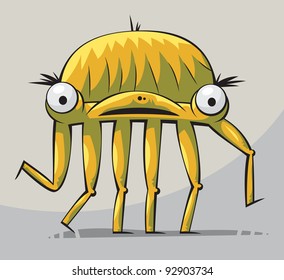 Walking creature with six legs