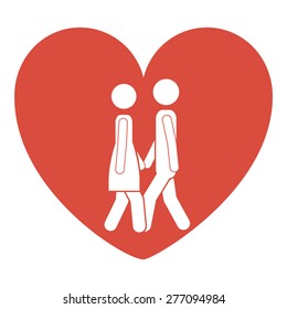 Walking design over white background, vector illustration