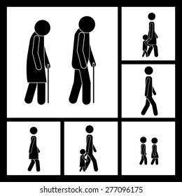 Walking design over white background, vector illustration
