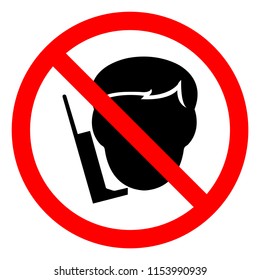 Walking Do Not Use Mobile Phone Symbol Sign, Vector Illustration, Isolate On White Background Icon. EPS10