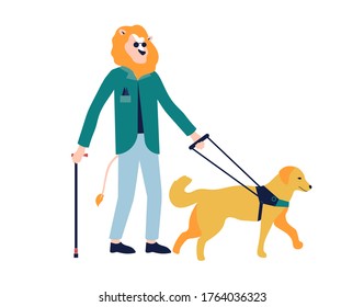 Walking with a dog background. Modern illustration slider site page. The concept of a character walking your four-legged friend. Web banner for walking with a pet. Vector image design best friend.