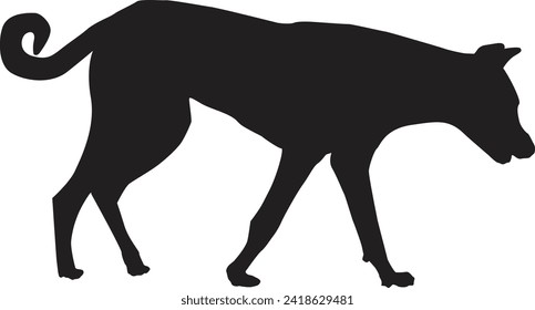Walking Dog silhouette, Dog breed, Animal Pet