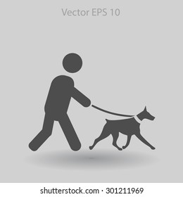 Walking Dog Vector Icon