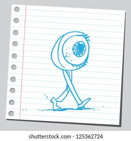 Walking eye