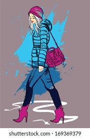 Walking girl
