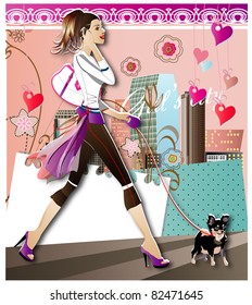 walking girl