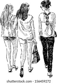 walking girls