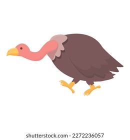 Walking griffon icon cartoon vector. Nature bird. Europe vulture